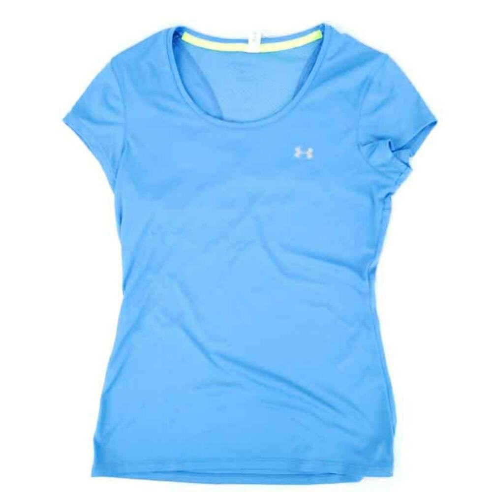 Under Armour Short Sleeve Shirt Semi-fitted XS Workout Shirt Blue Women